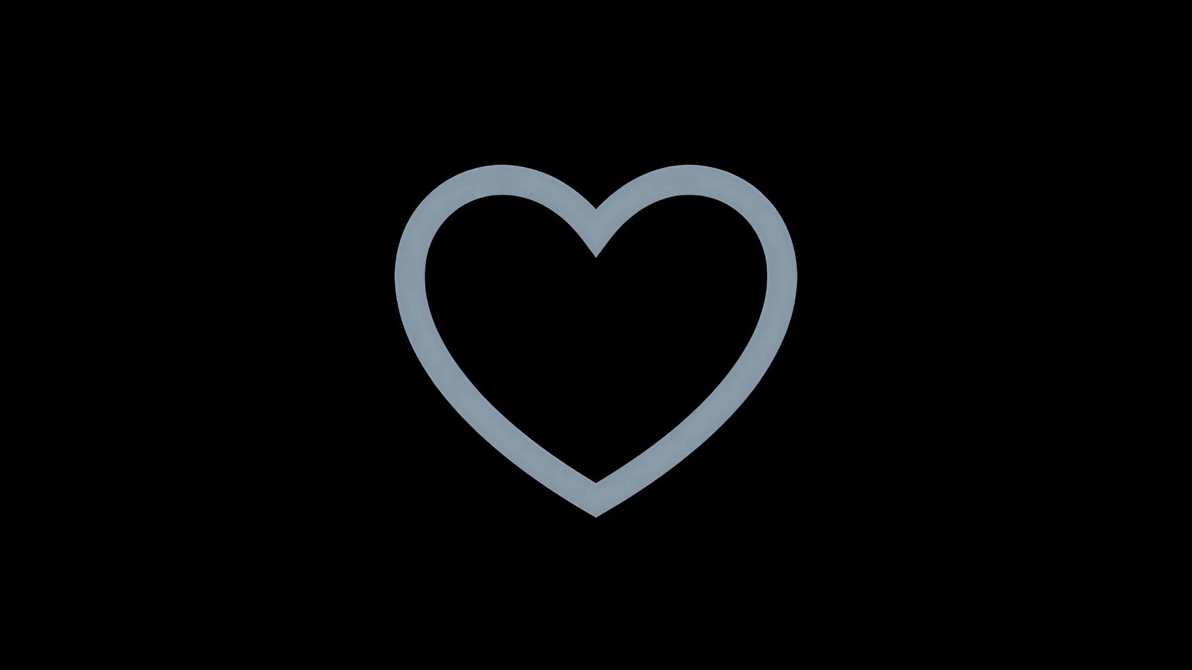 Heart Minimal Oled 4k Wallpaper, HD Love