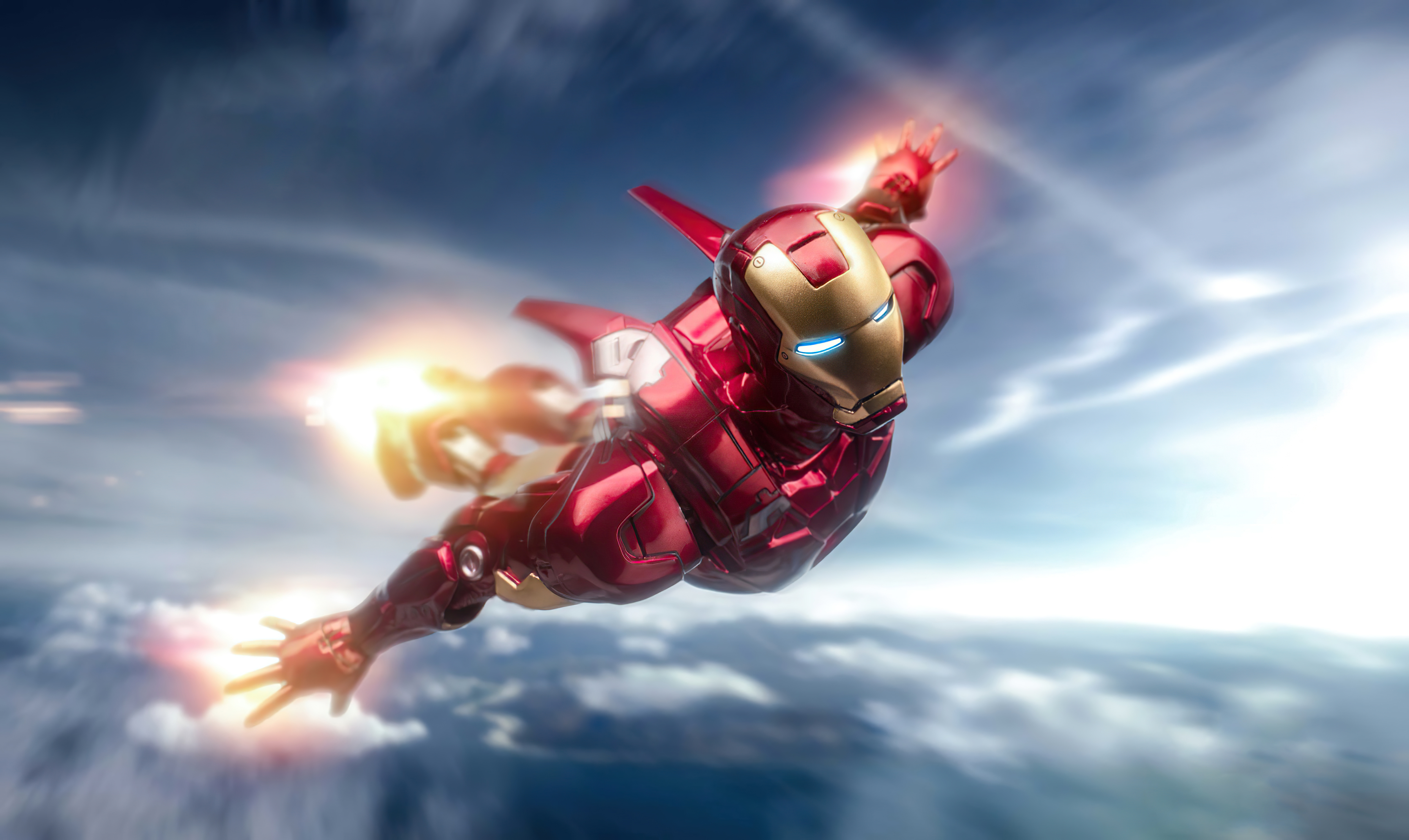 Iron Man Flying 5k Wallpaper, HD