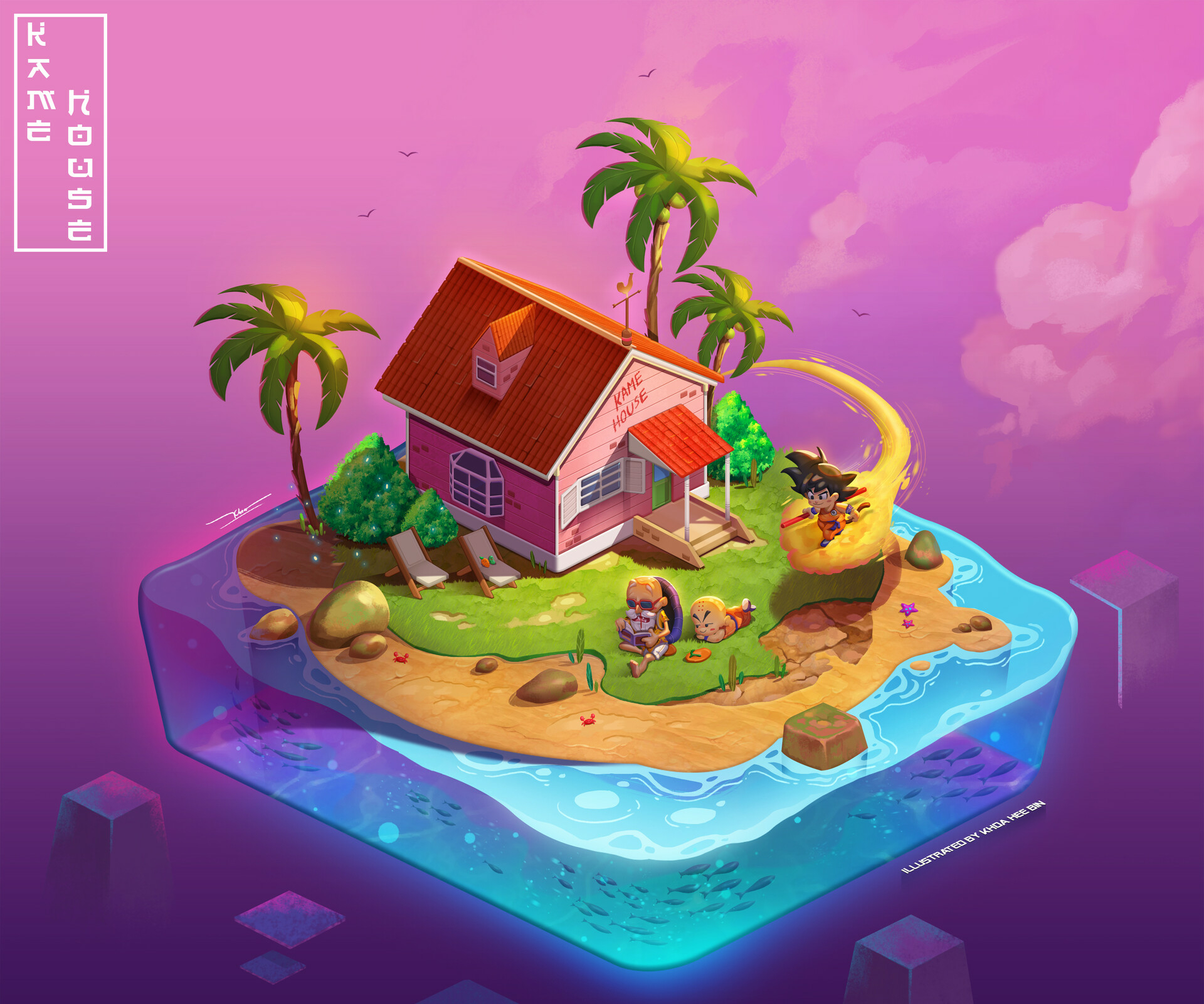 Anime, Dragon Ball, Goku, Kame House