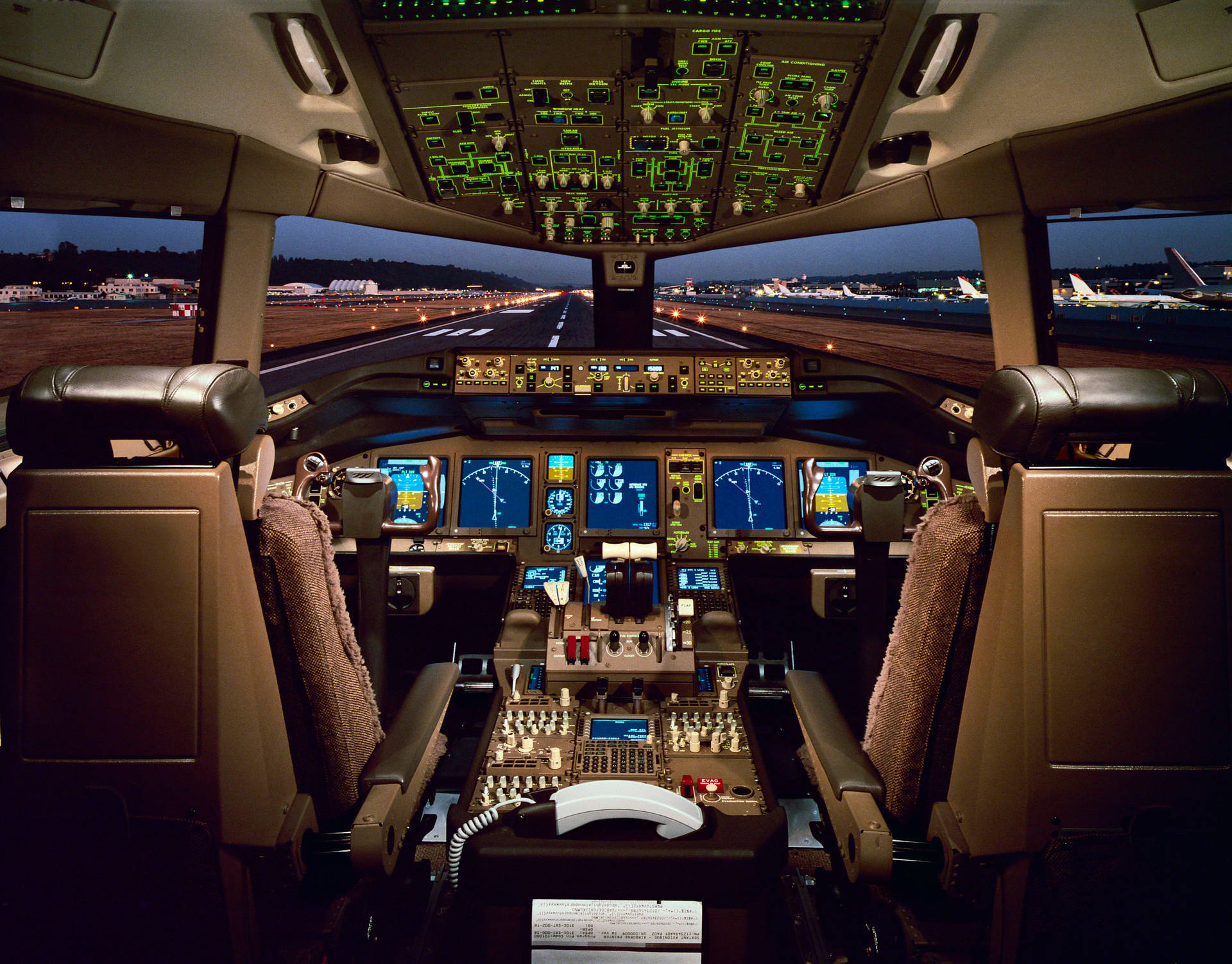 Download HD Plane Cockpit View Wallpaper