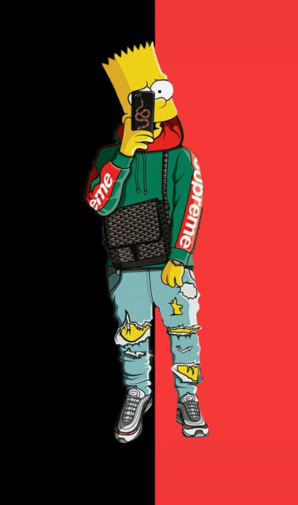 Download Supreme Bart Simpson iPhone
