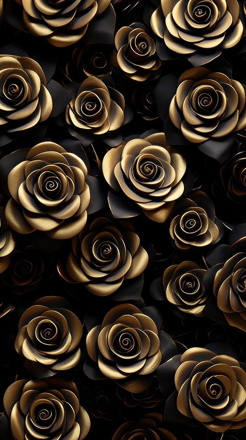 Black Rose Gold iPhone Wallpaper Image