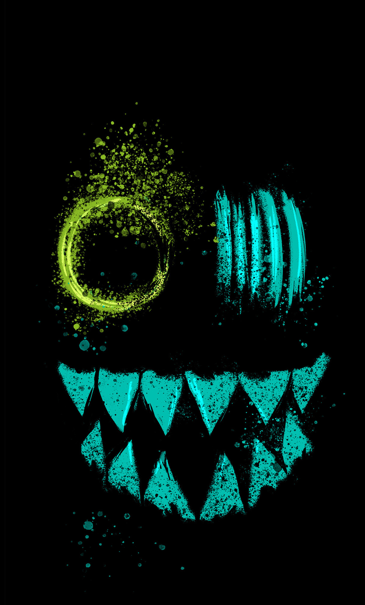 Crazy Neon Eye Teeth iPhone