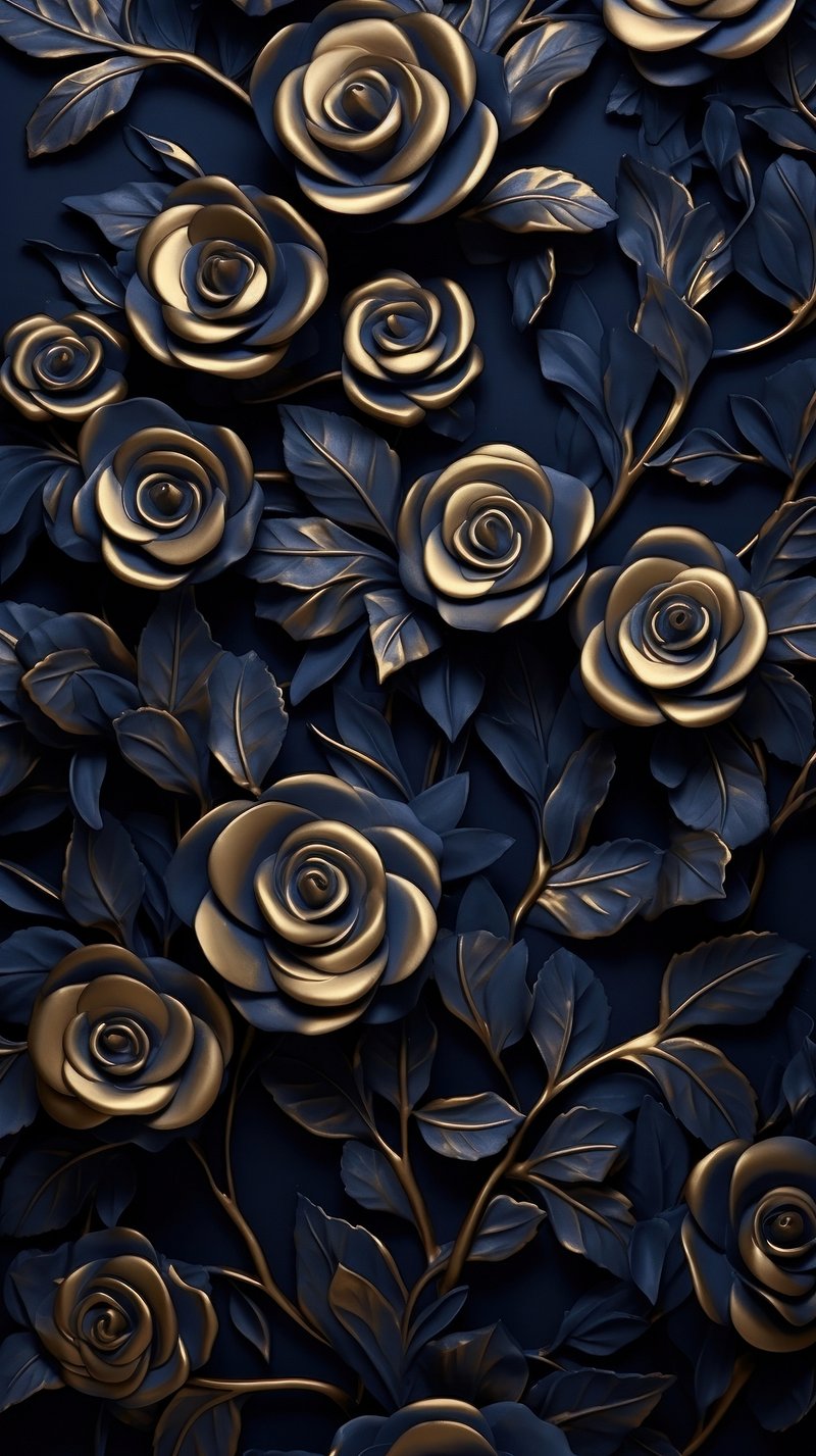 Black Rose Gold iPhone Wallpaper Image