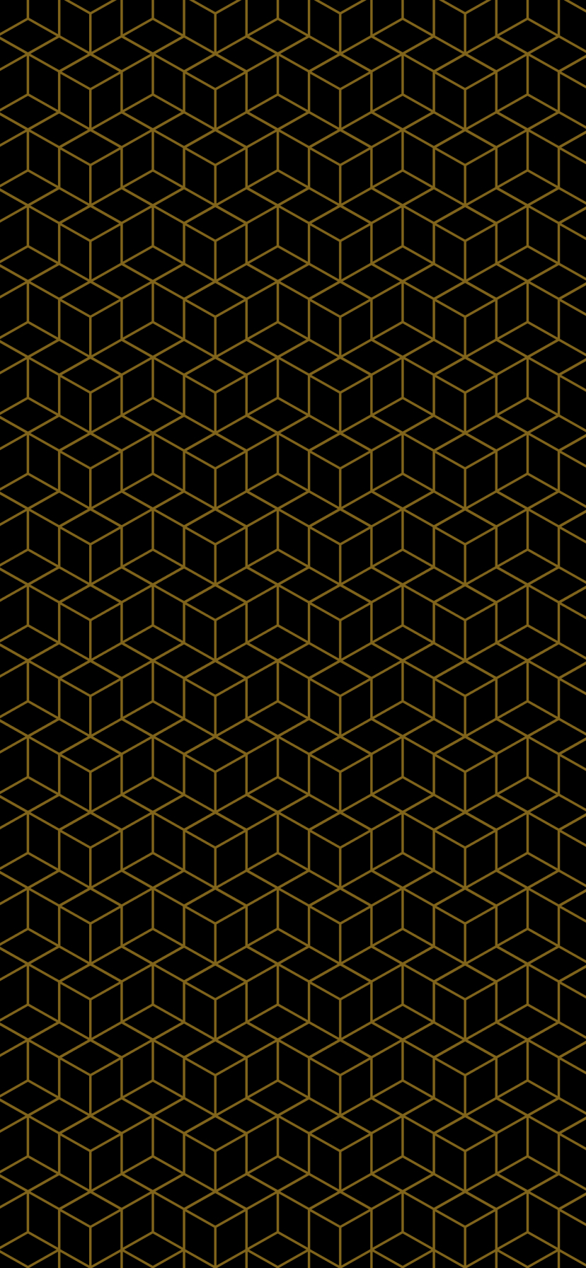 Geometric Cubes in Black & Gold