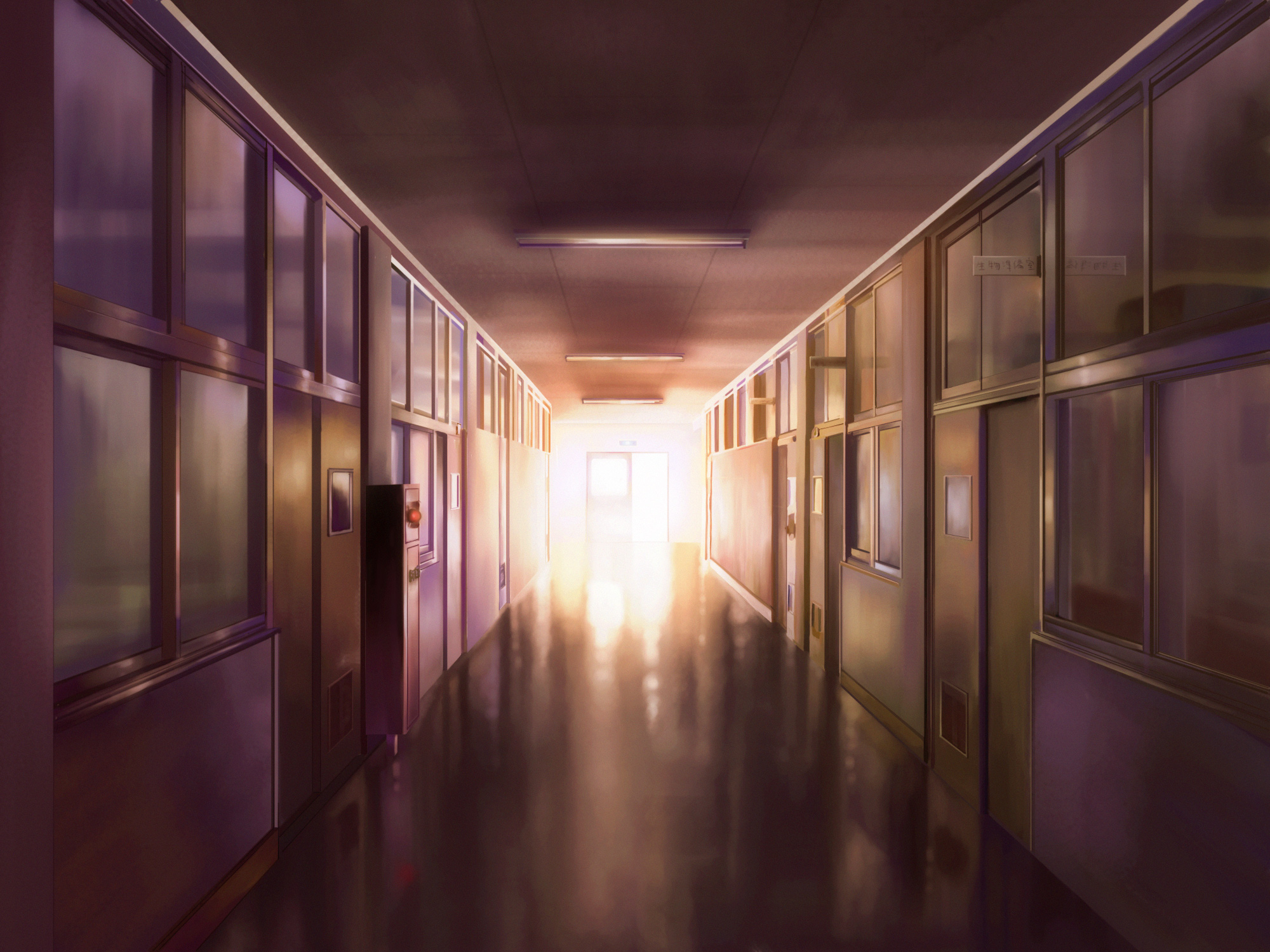 Hallway Anime Room Anime Room HD Wallpaper