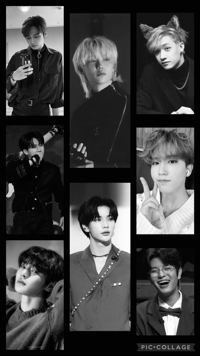 SKZ Black & White Collage