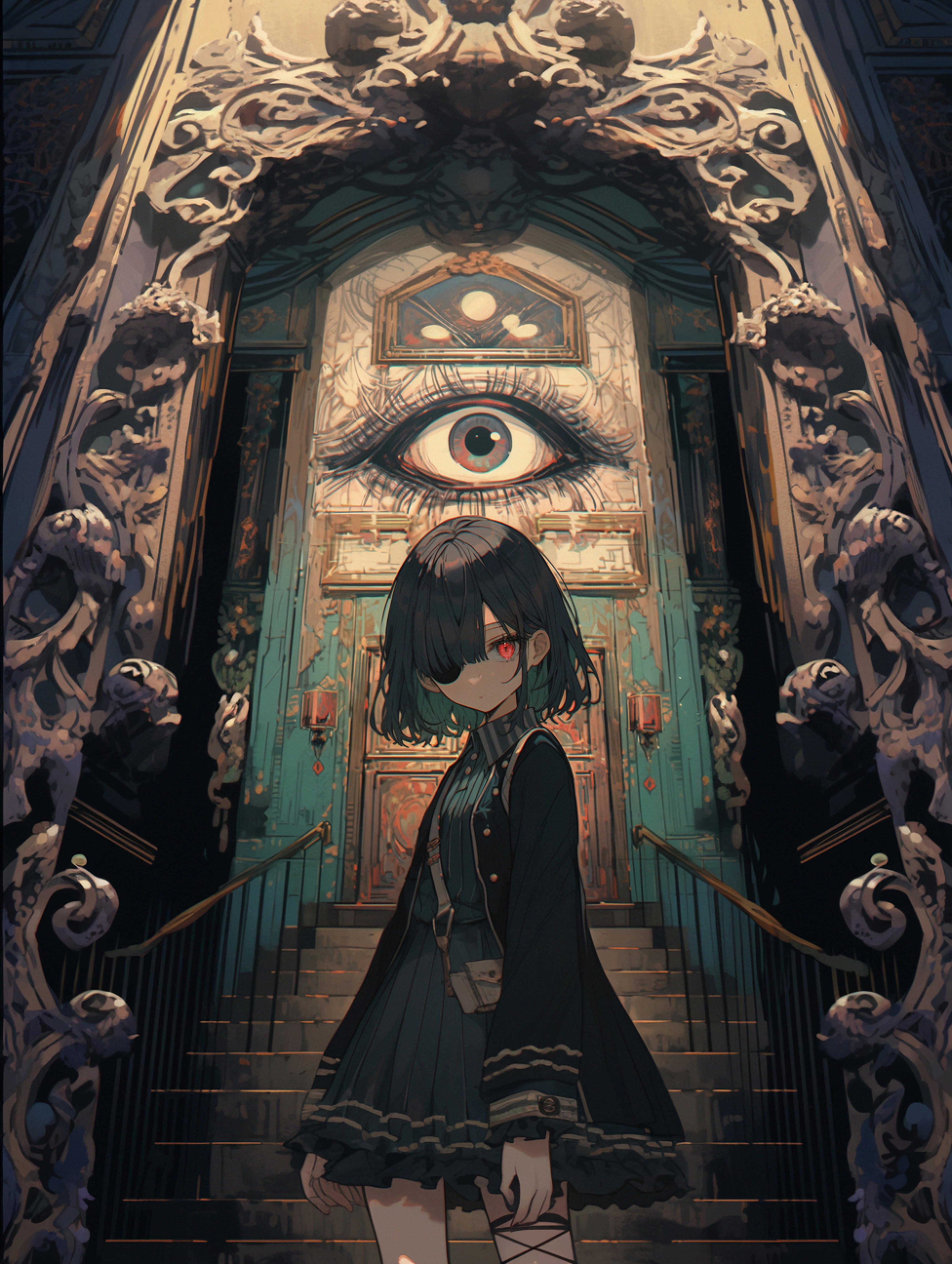 Download wallpaper 3616x4800 girl, eye