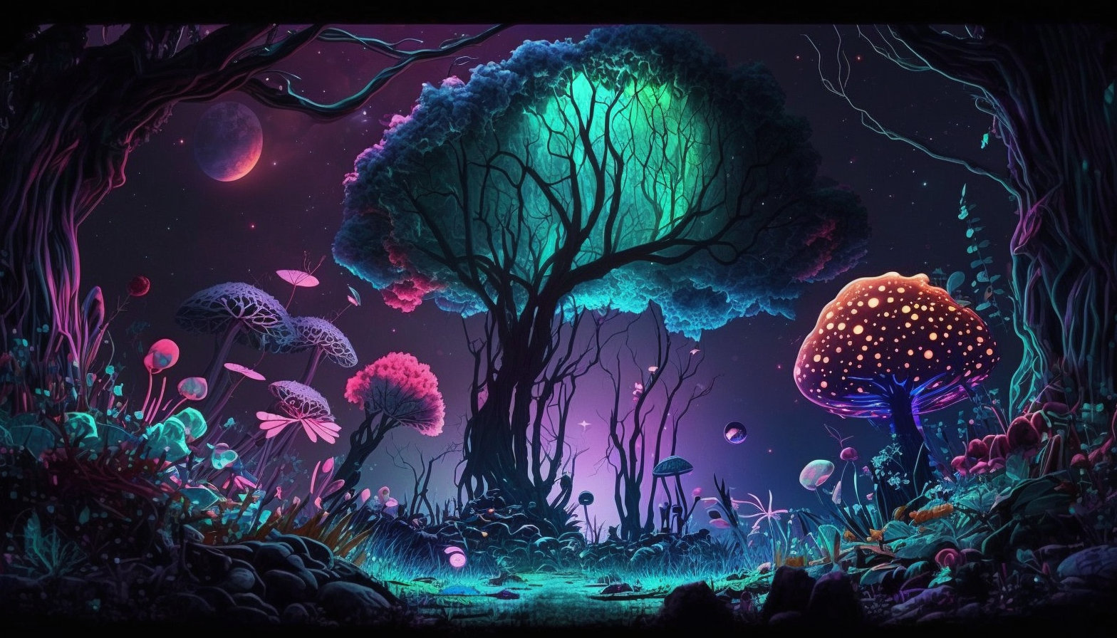 Psychedelic Forest Wallpaper Forest
