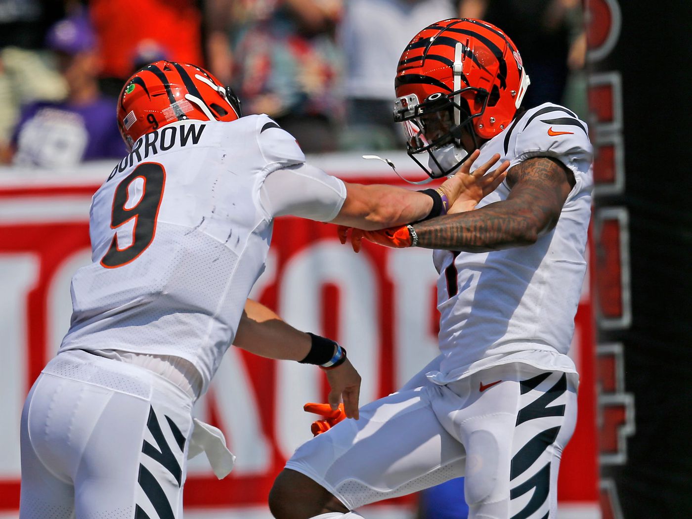 Joe Burrow and Ja'Marr Chase atop