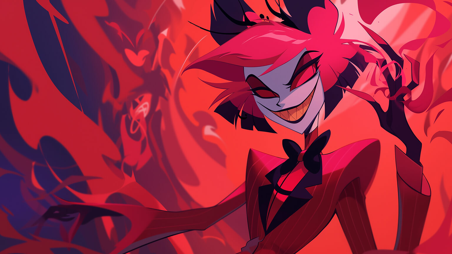 Alastor Hazbin Hotel Desktop Wallpaper