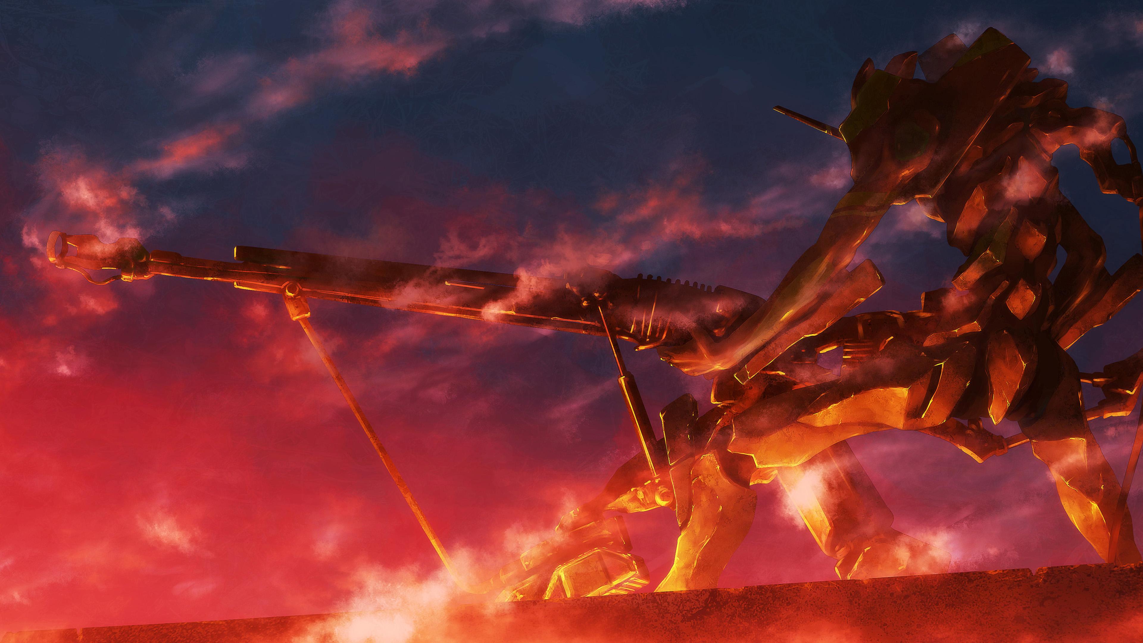 Neon Genesis Evangelion 4K Wallpaper