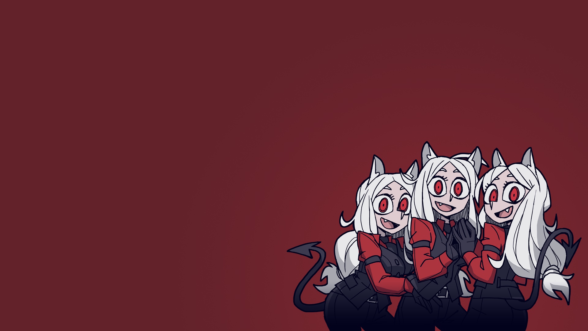 Wallpaper minimalism, trio, Cerberus