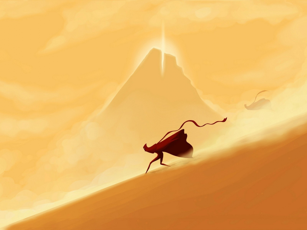 Wallpaper journey, video game, desert