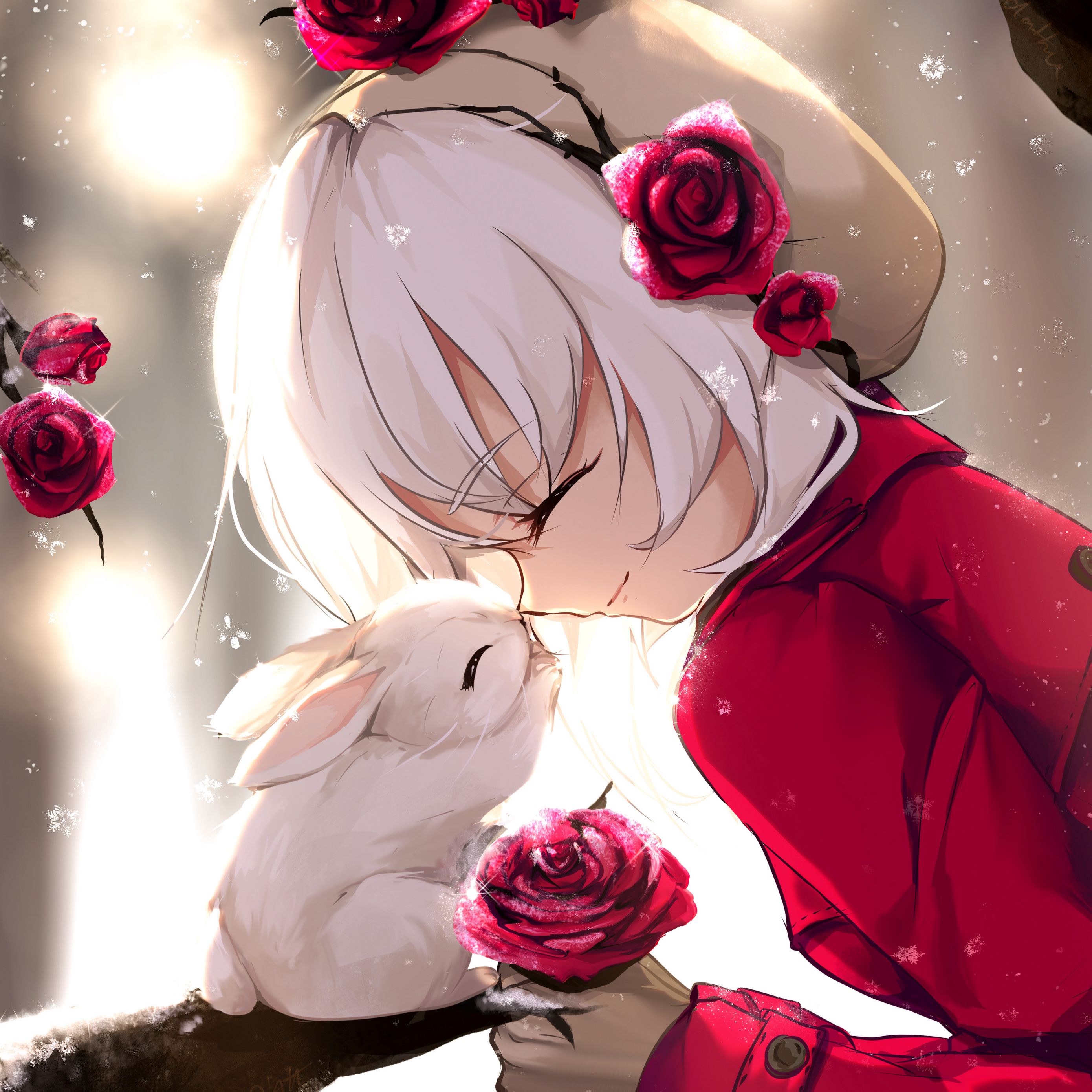 smile, roses, anime ipad air, ipad air