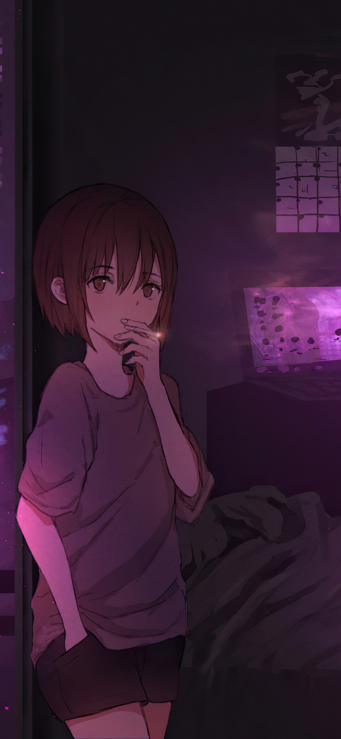 Night Neon Cyberpunk 4k iPhone XS