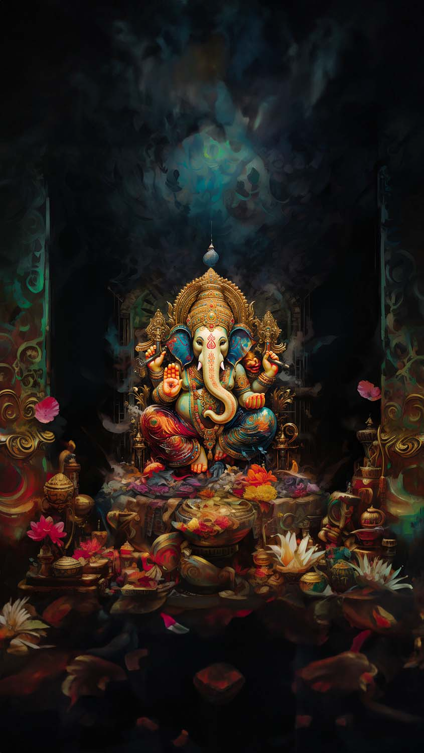 Ganpati God iPhone Wallpaper 4K