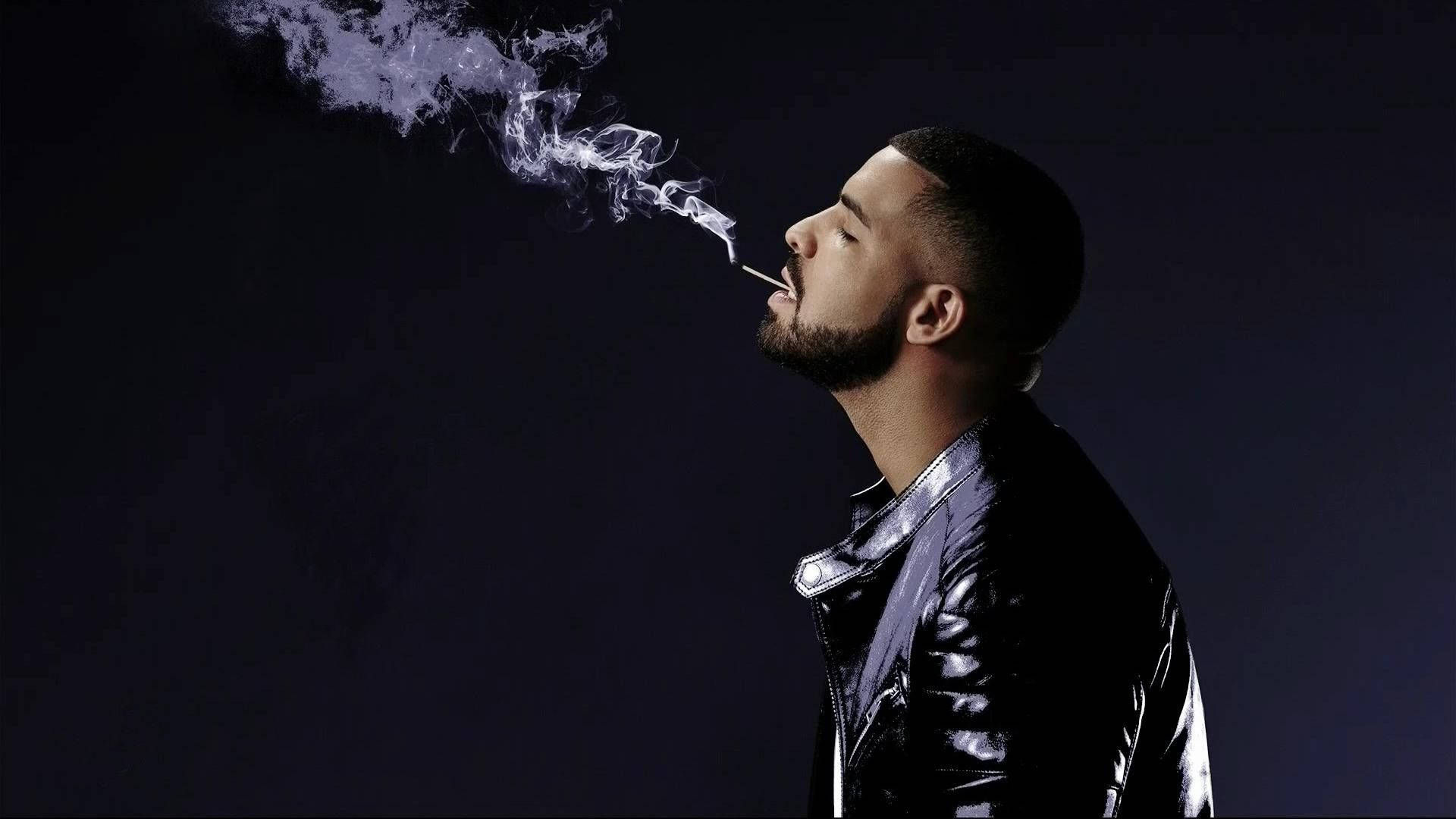 Download Aubrey Drake Graham Smoking Wallpaper
