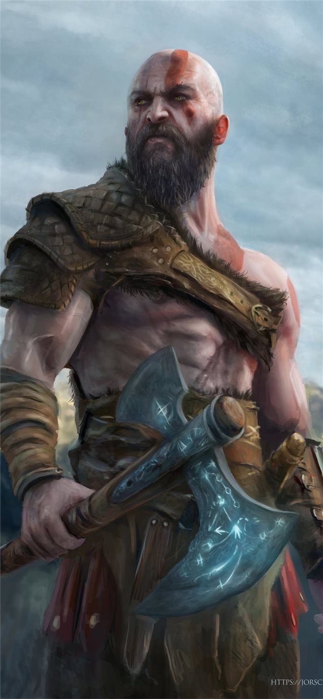 kratos 4k new artwork iPhone X