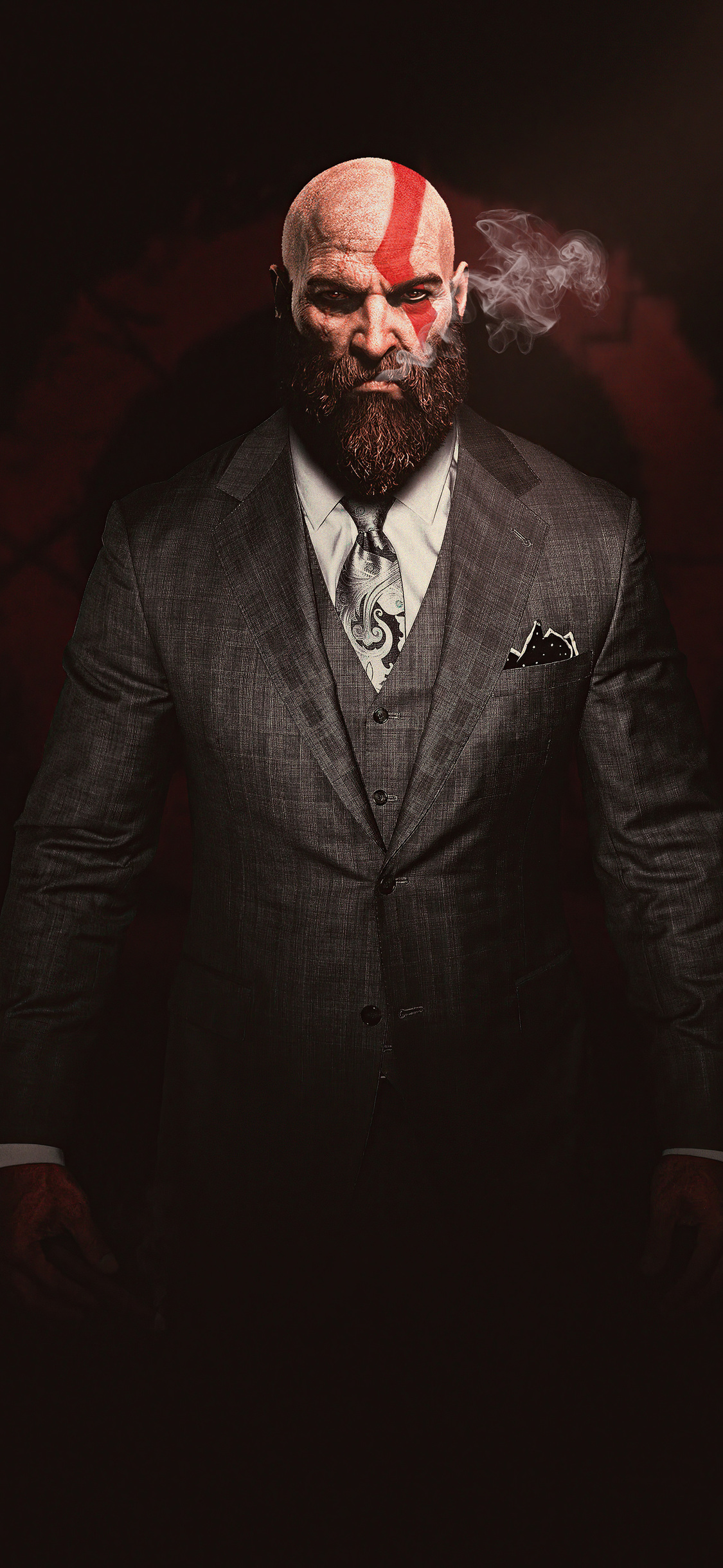 Kratos God Of War In Suit 4k