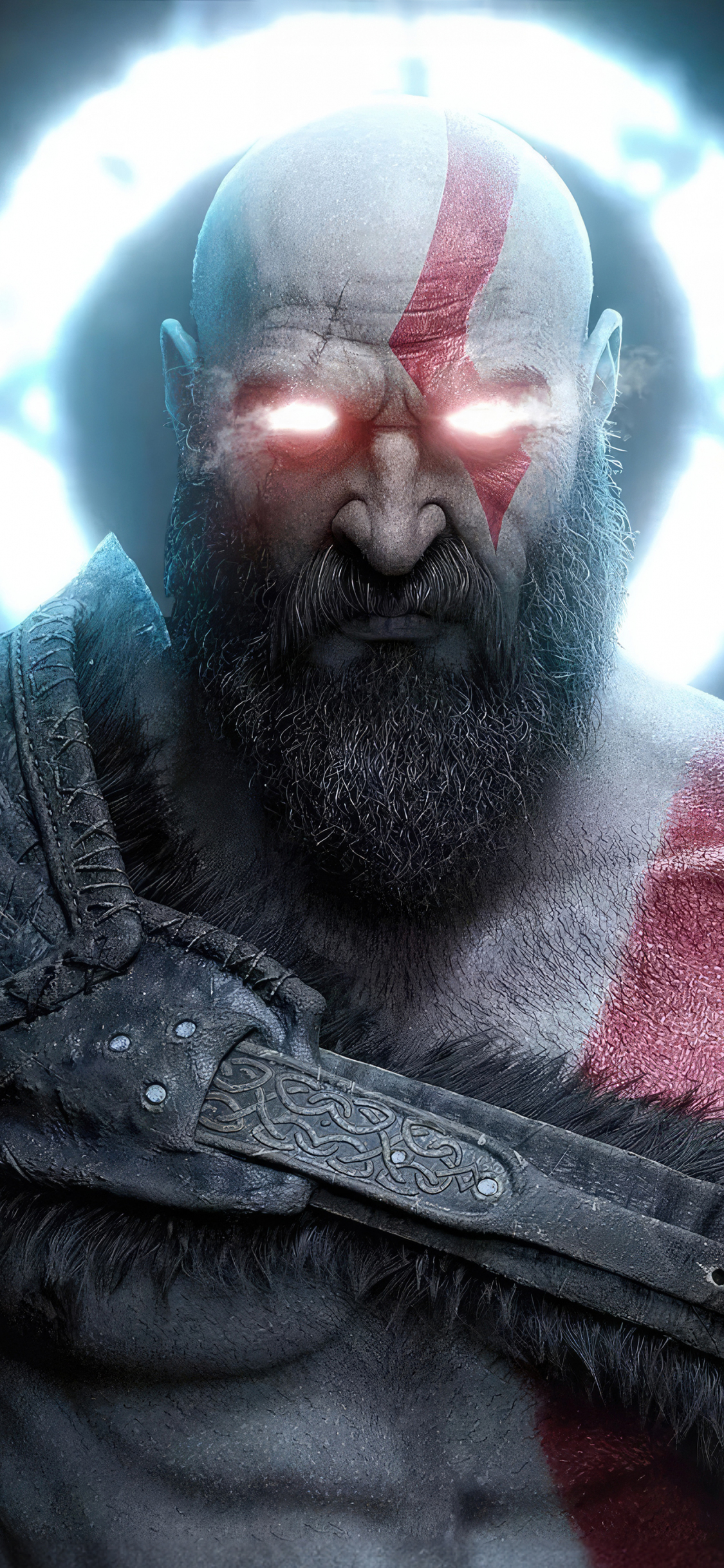 Download wallpaper 1125x2436 kratos