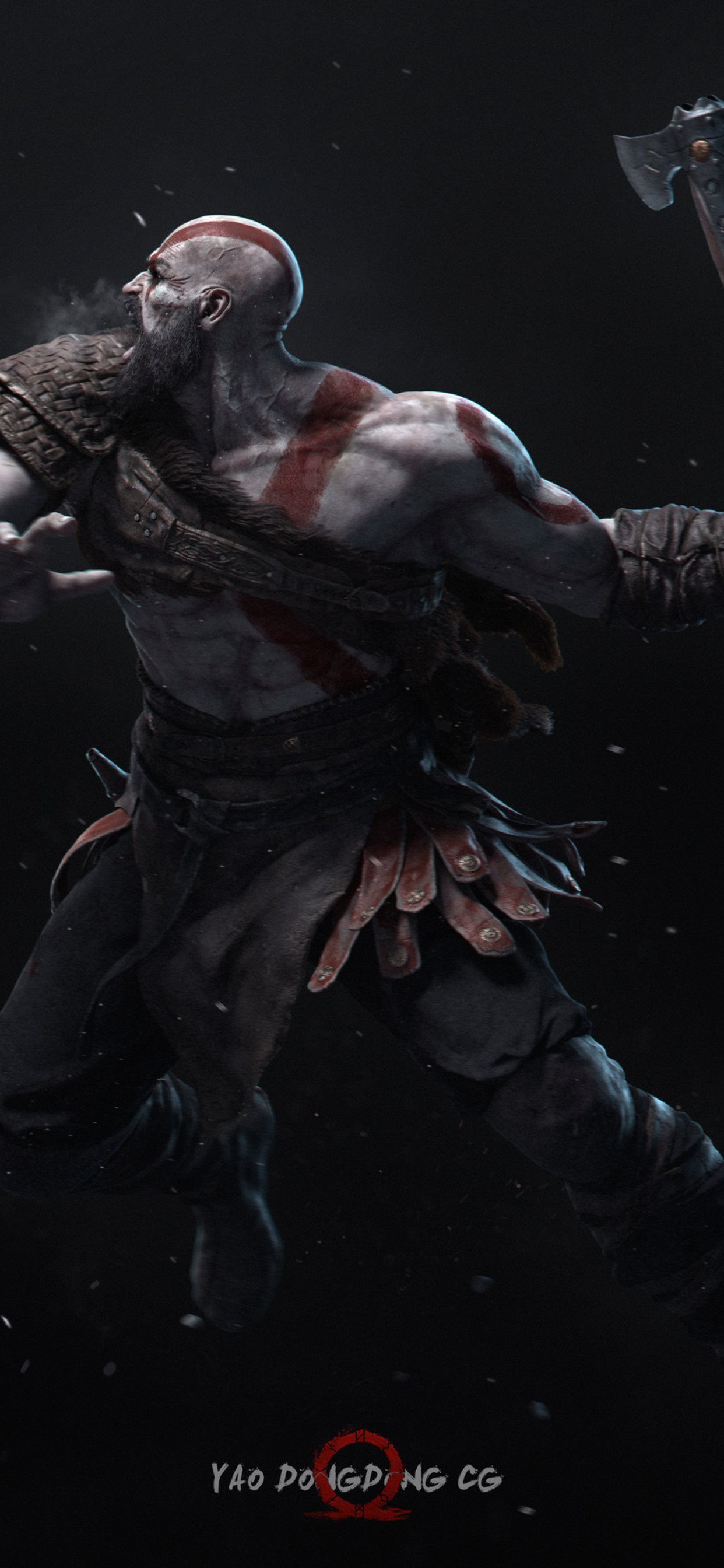 kratos 4k new art iPhone 11 Wallpaper