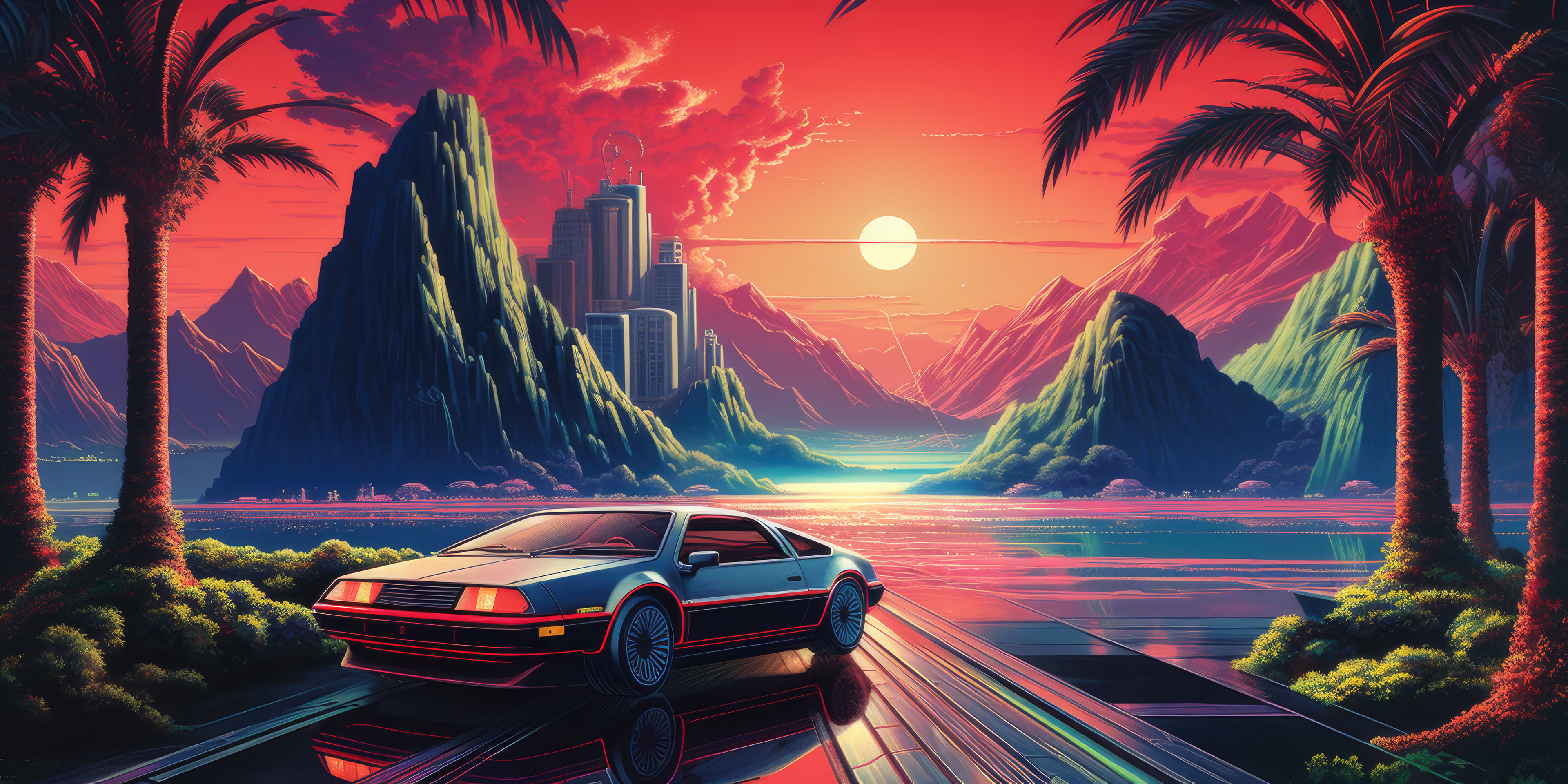1980s Retro Future Wallpaper, HD Artist
