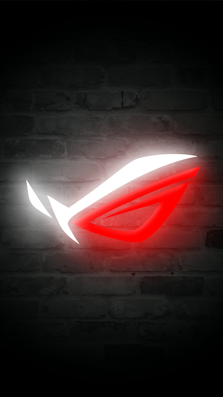 Neon ROG Logo On Wall [Background]