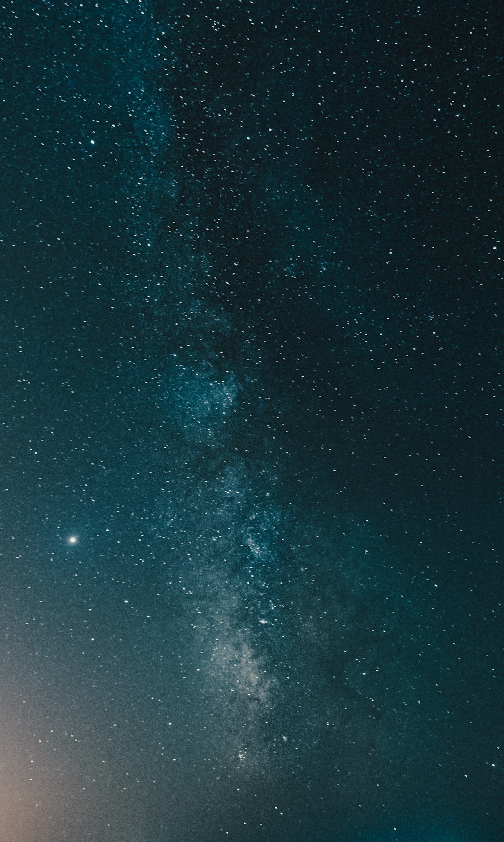 Blue and white starry night sky photo