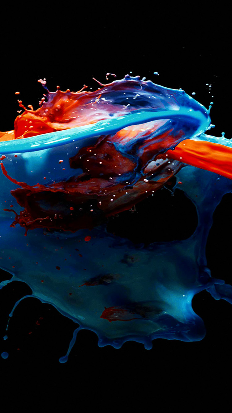 Paint Splash Art Illust Dark Blue