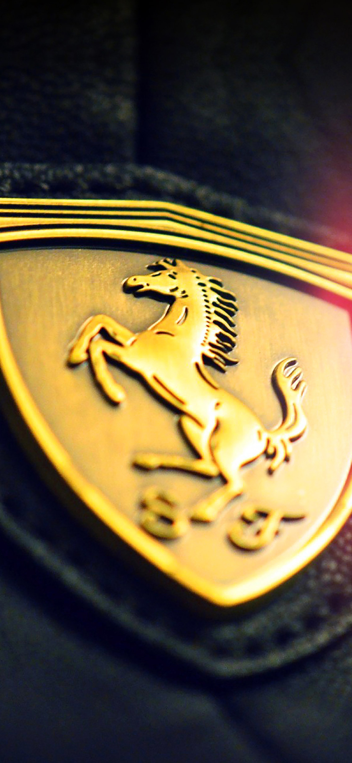 Gold Ferrari Logo Art