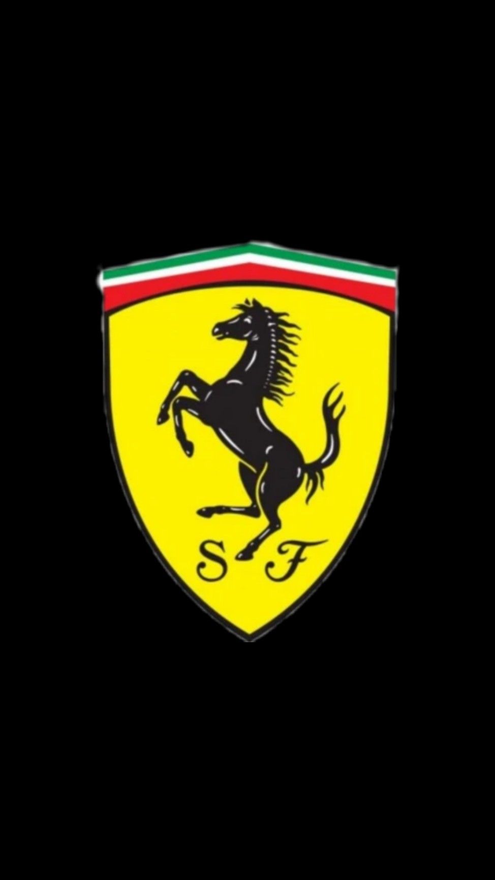 Black wallpaper Ferrari logo. Ferrari