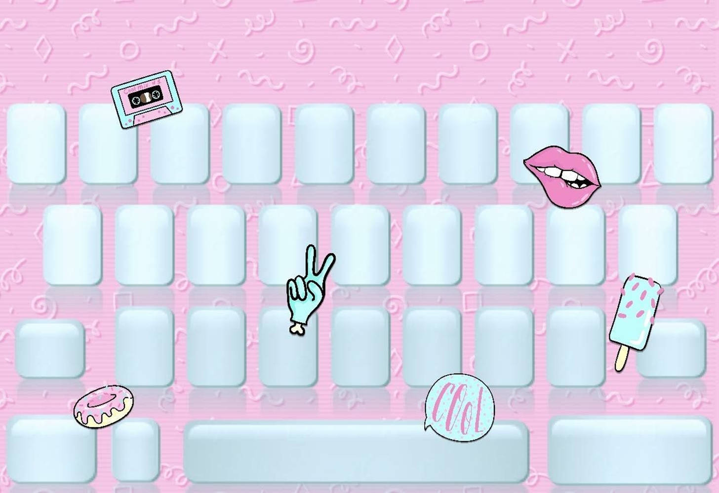 A Cutesy Sticker Keyboard Aesthetic