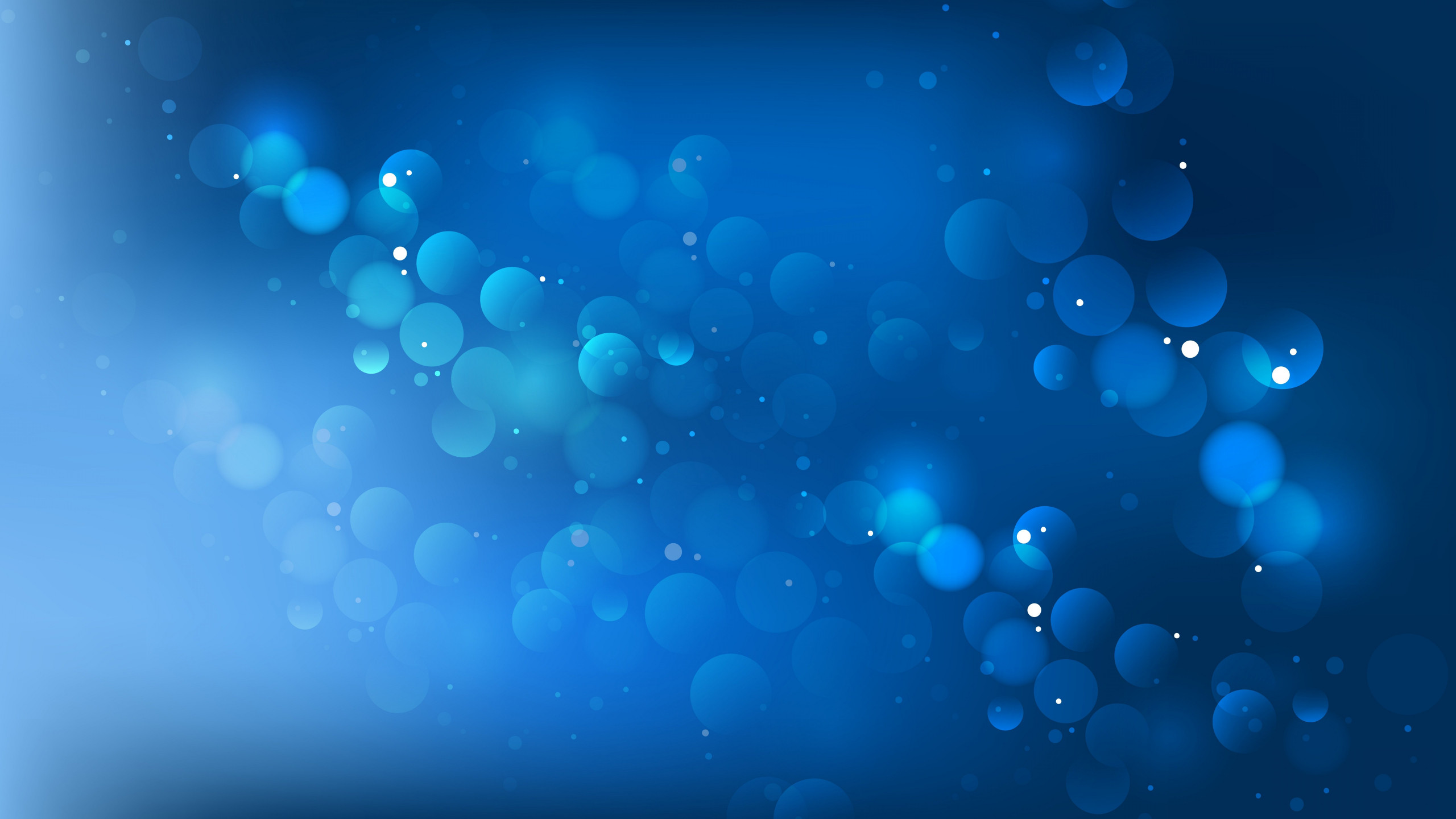 8K Blue Bokeh Background Widescreen