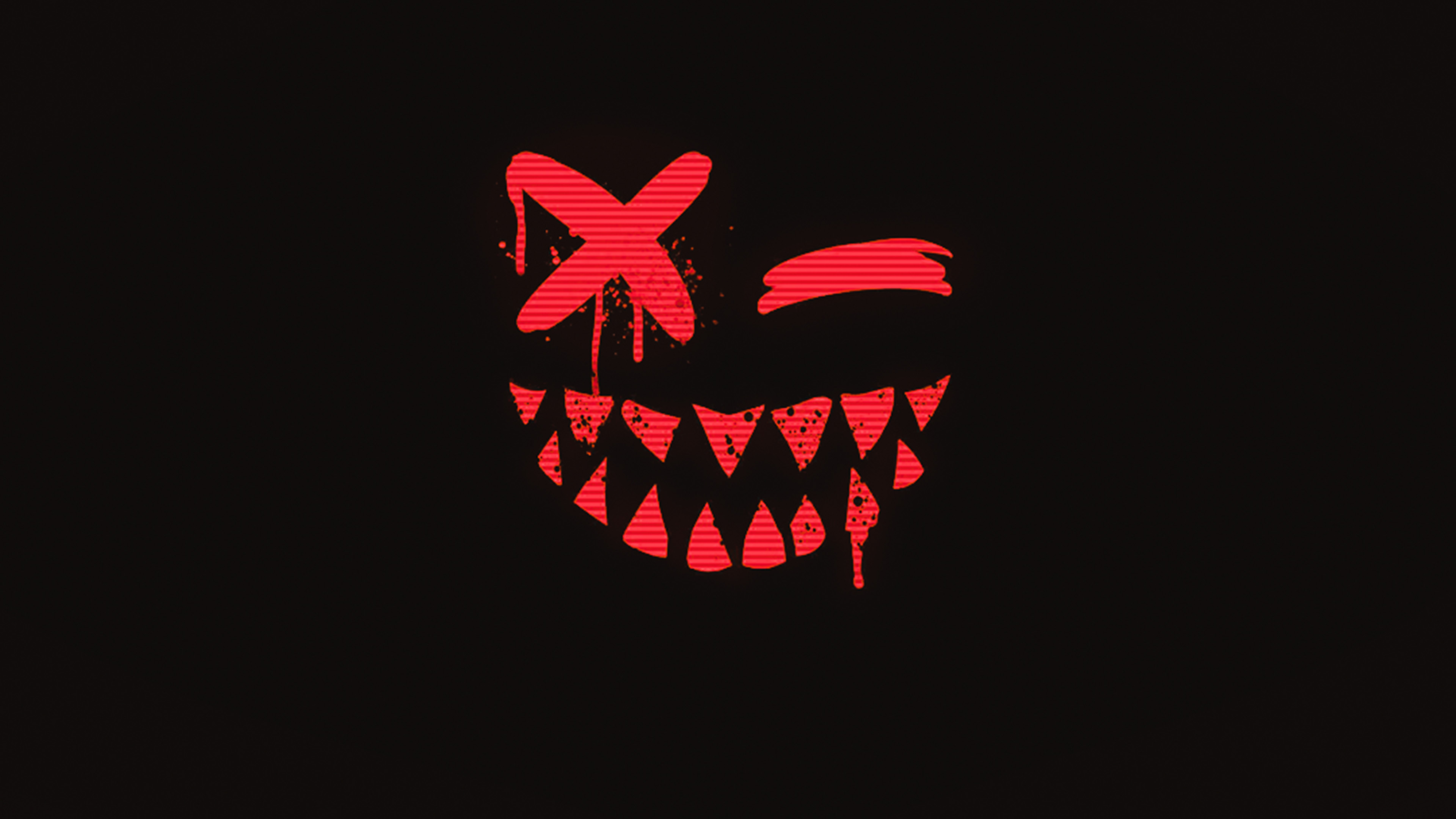 Art Smile Dark Horror Face Simple