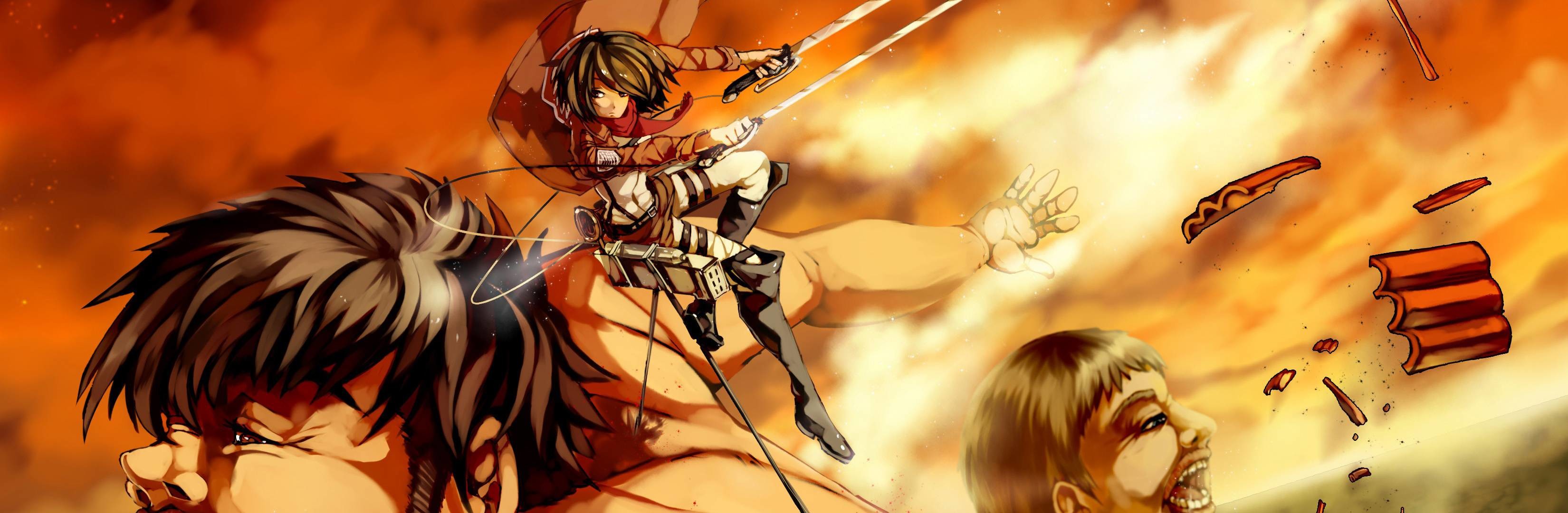 Attack On Titan Dual Monitor Wallpapers - Wallpaper Cave
