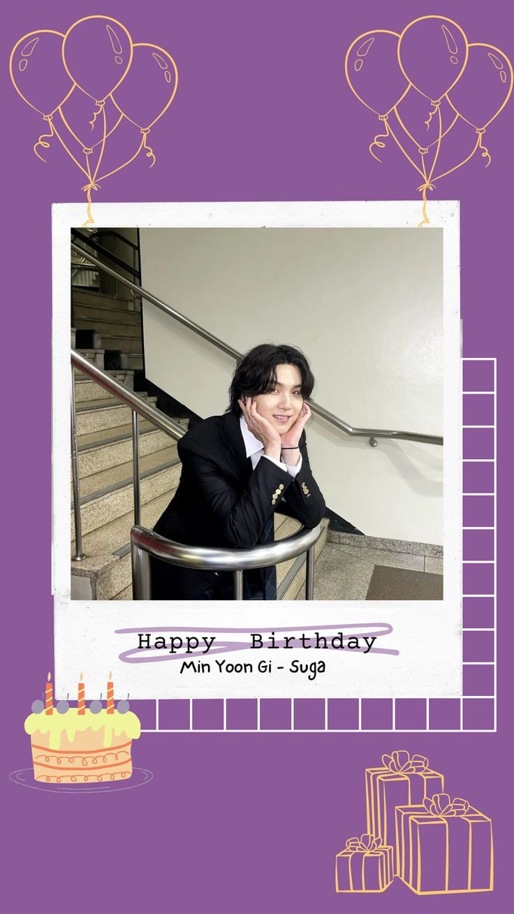 Suga birthday wishes in Korean
