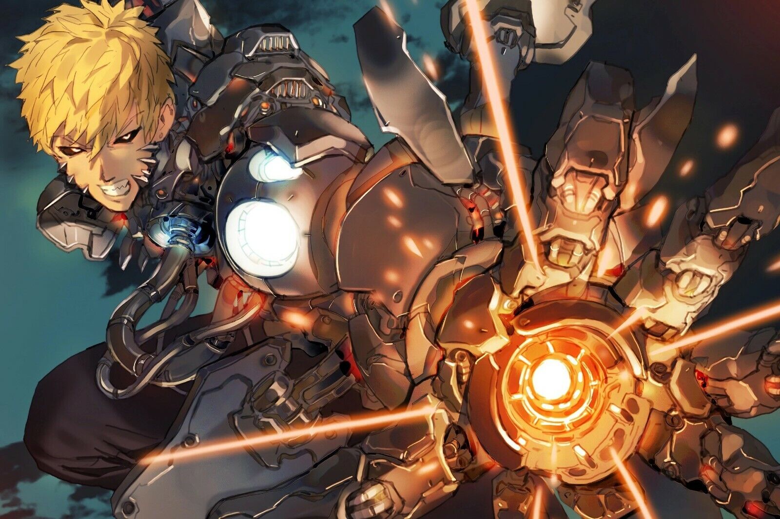 Punch Man Genos Poster (24x36) inches