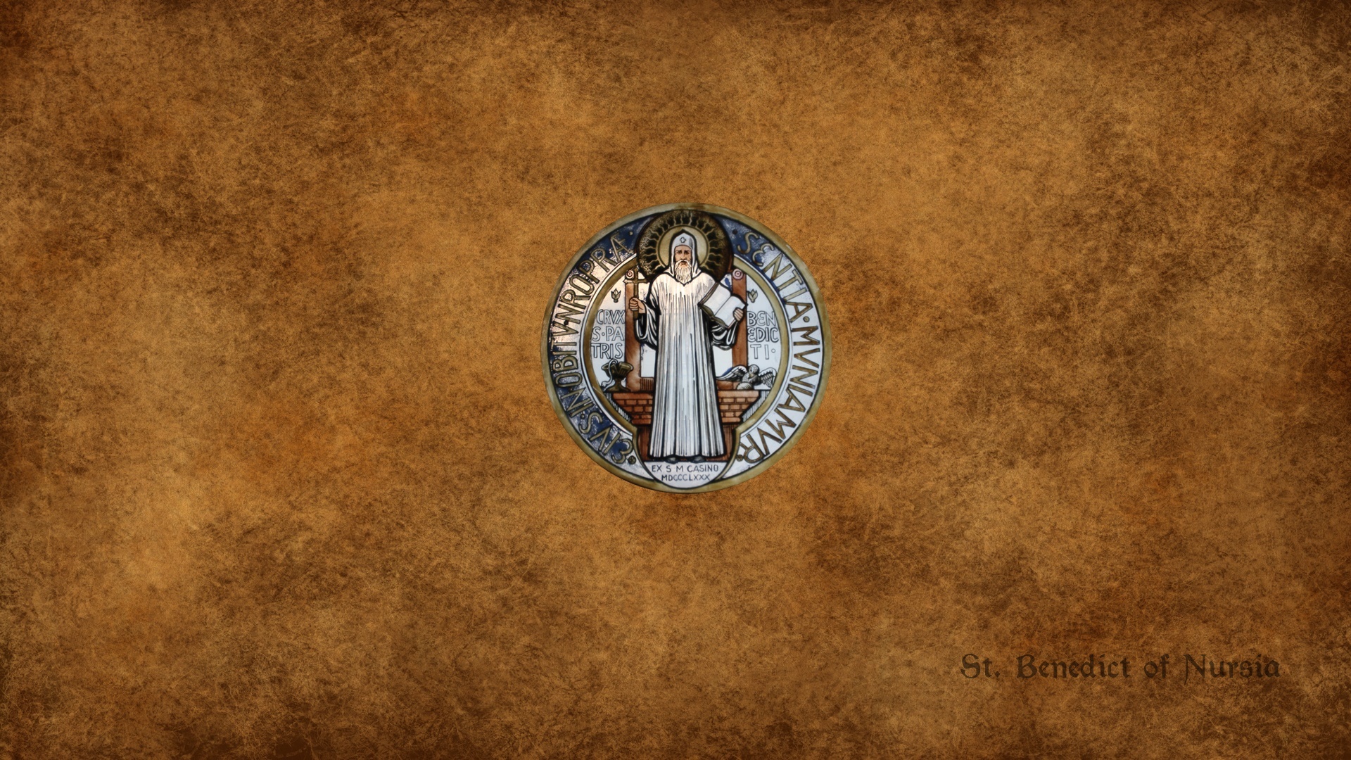 Wallpaper Jesus, St. Benedict, catholic