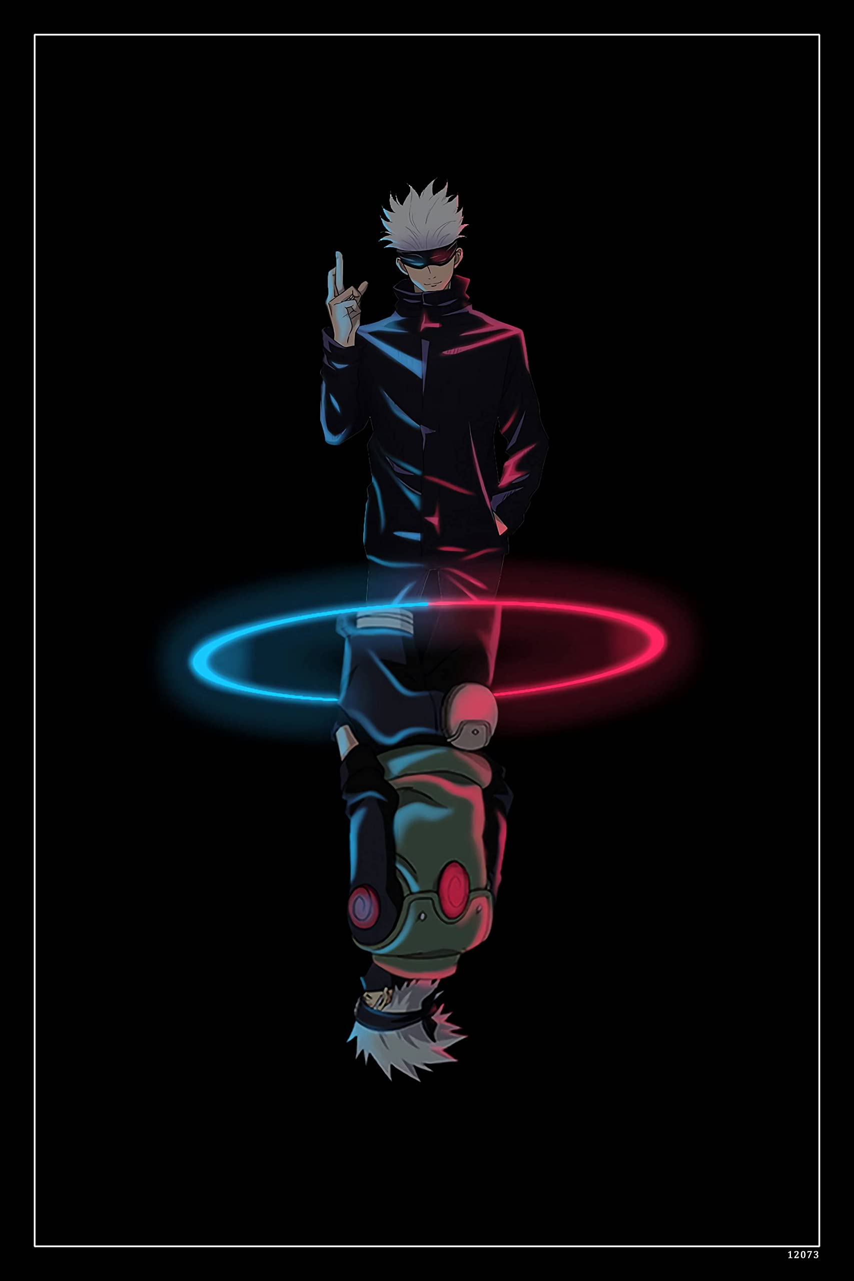 Poster World Gojo X Kakashi Neon Naruto