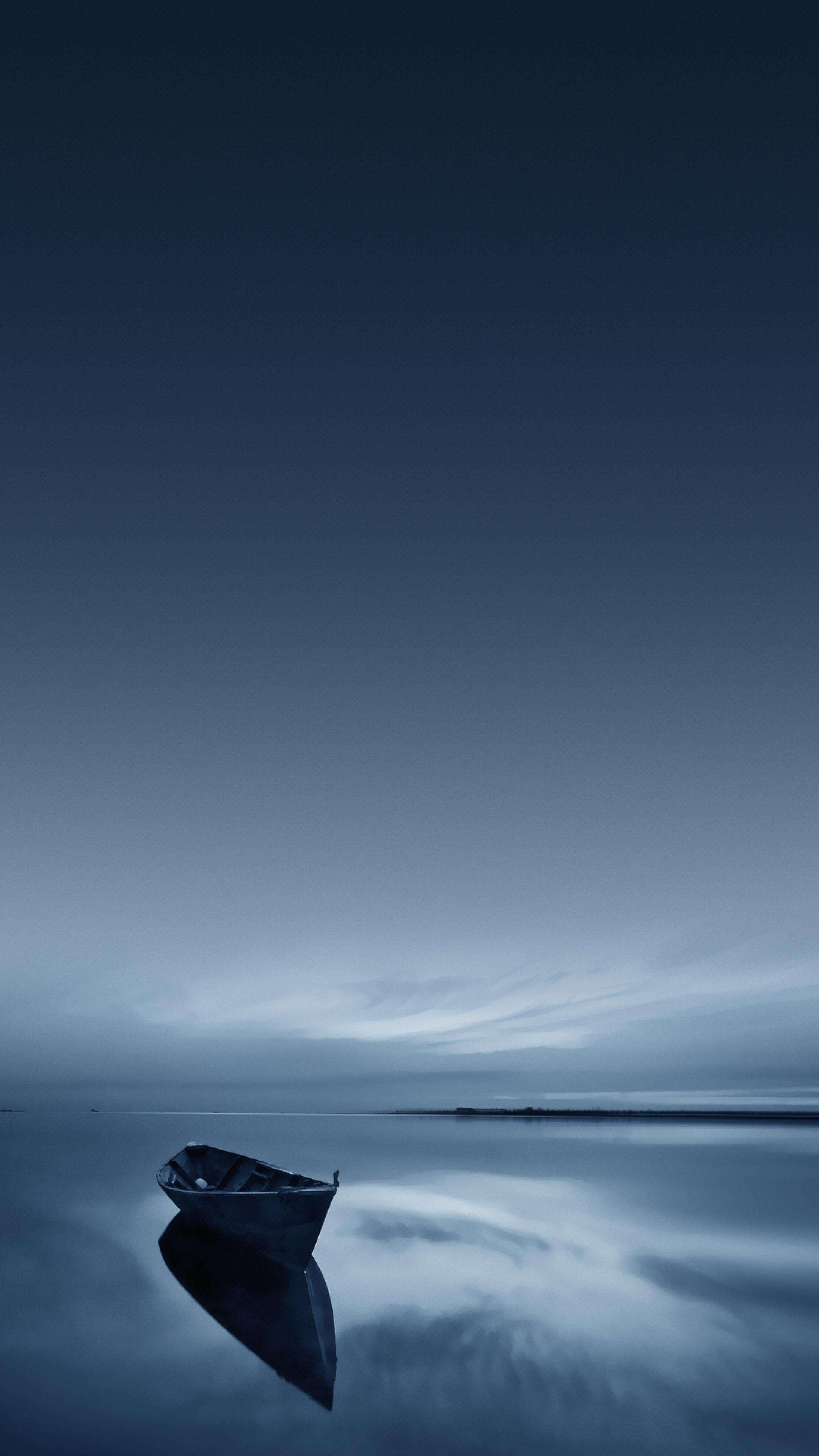 Boat In Ocean 4K Phone Wallpaper