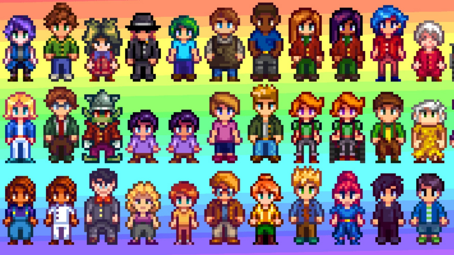 Stardew Valley All Townspeople Wallpapers Wallpaper Cave