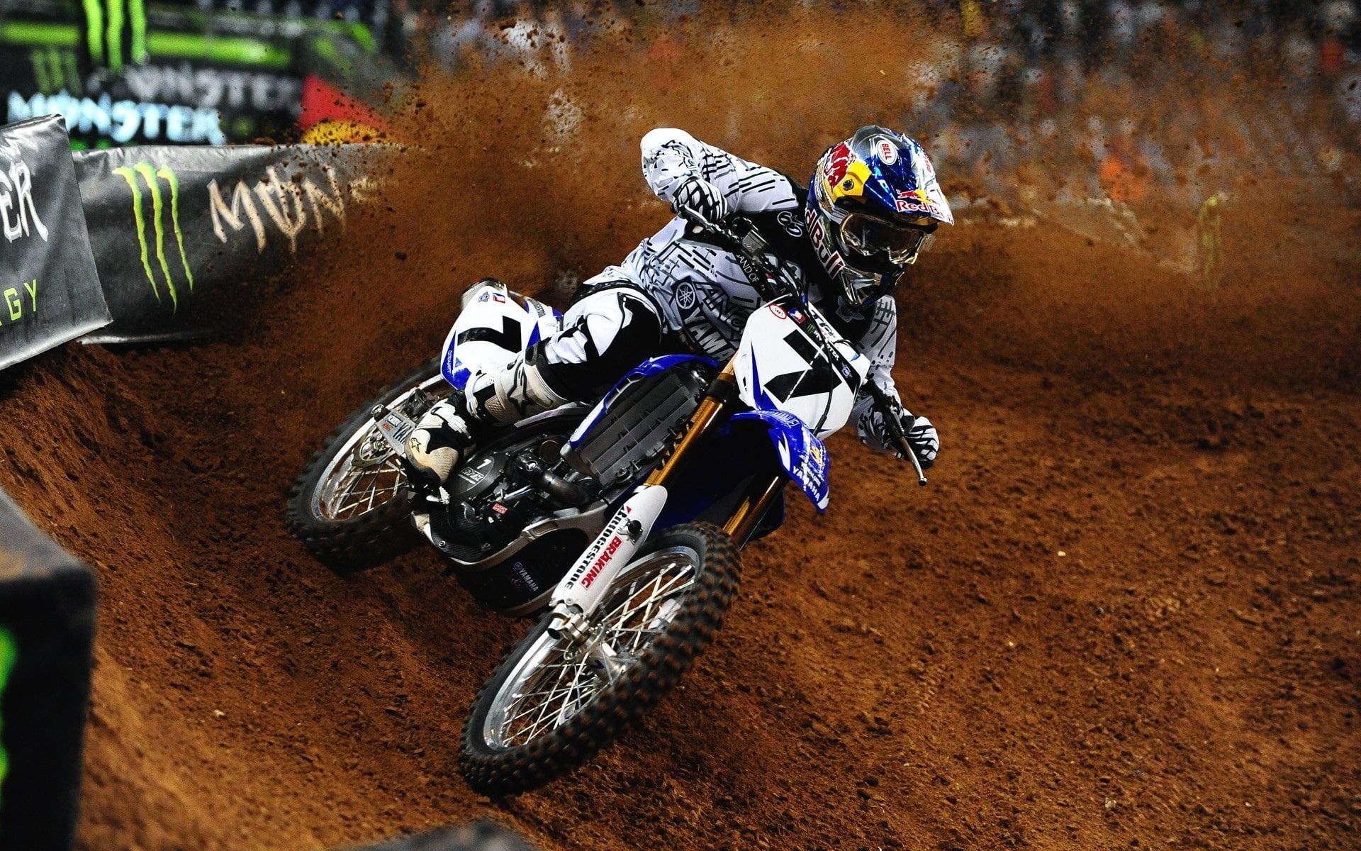 Yamaha, motorcycle, James Stewart, dirt