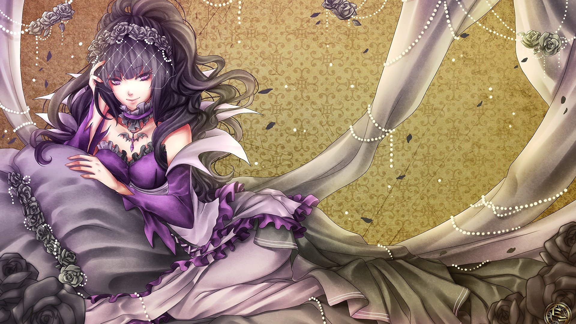 Wallpaper Gothic Fantasy Anime Girls