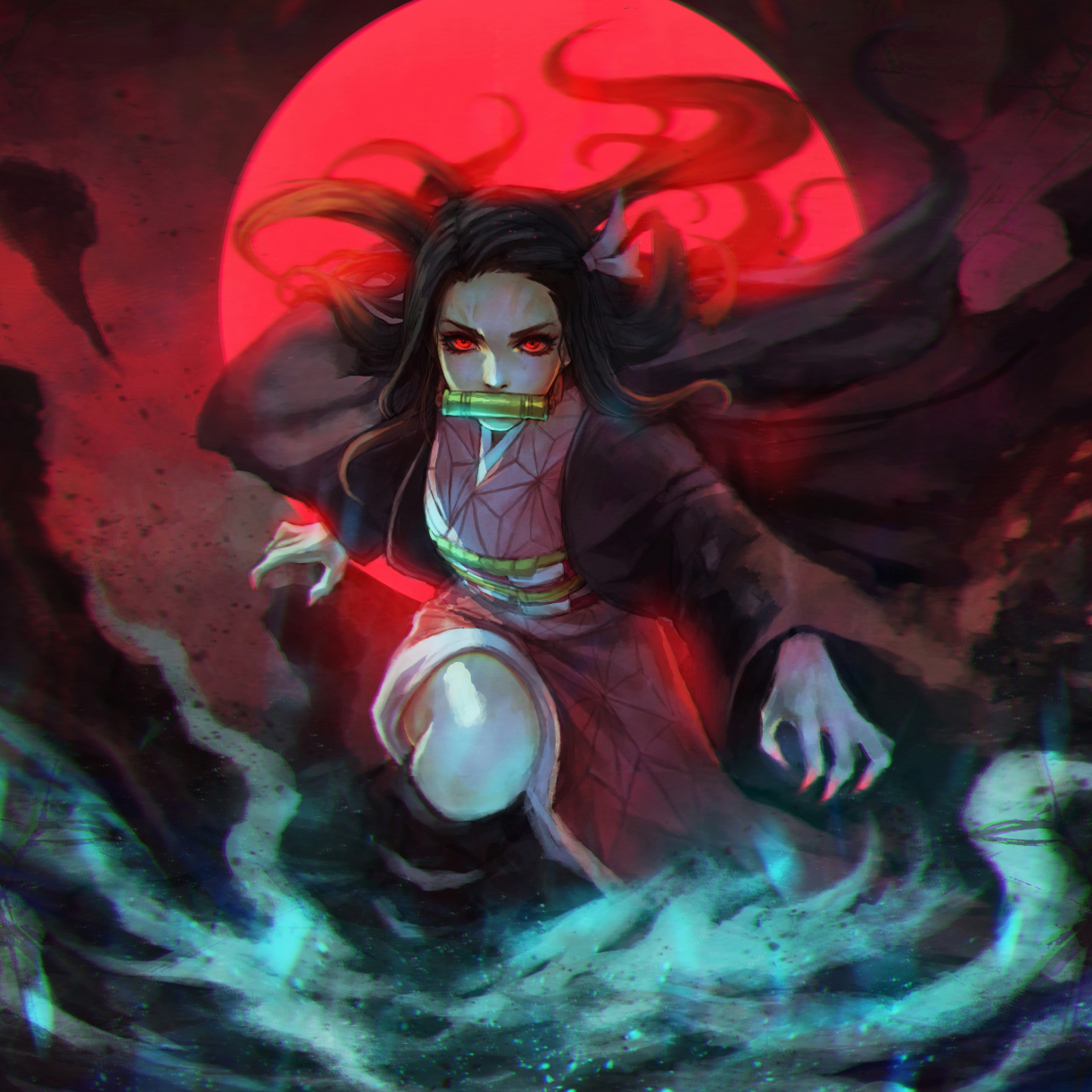 Wallpaper demon slayer, nezuko kamado