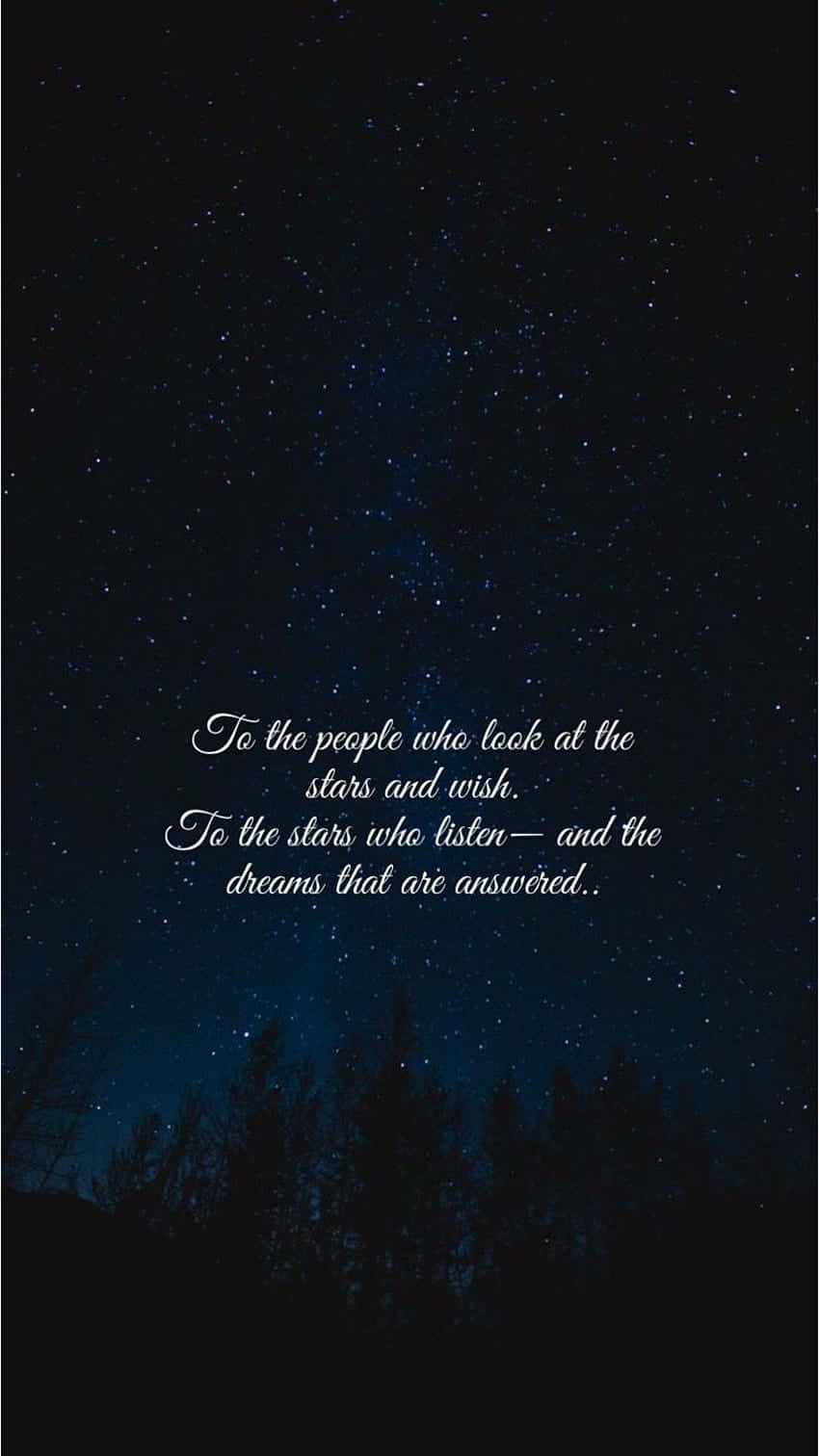 Acotar Quote Stars Dark Blue Wallpaper