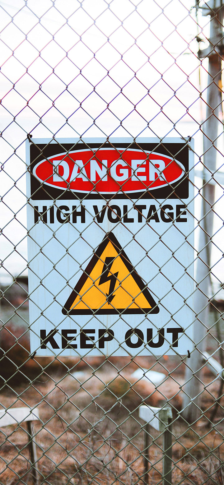 High Voltage Warning Sign 4K Phone