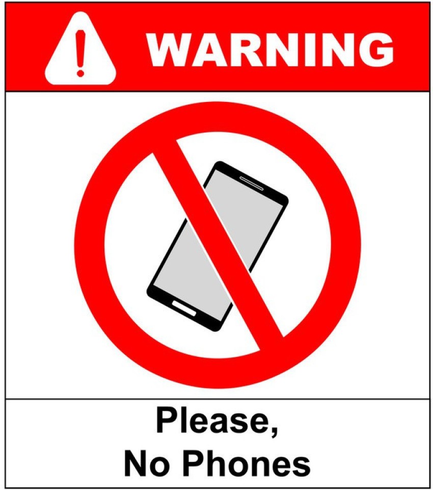 no phone sign poster warning poster