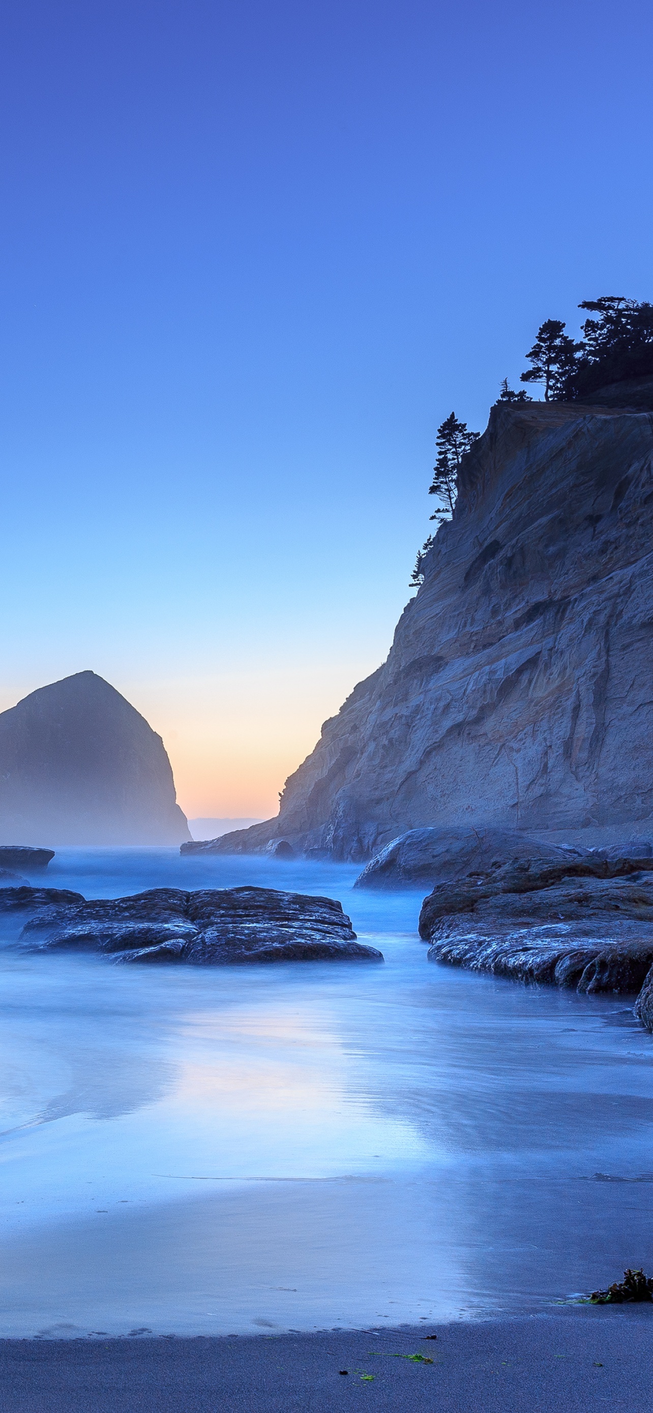 Wallpaper 4K, Sunset, Oregon, Rocky coast