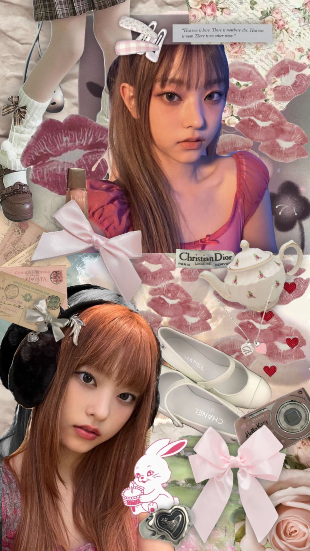 kanghaerin #coquette #pink #cat